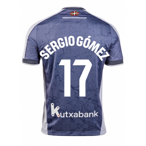 Billige Fotballdrakt Real Sociedad Sergio Gomez #17 Replika Bortedrakt 2025-26 Kortermet Billige Fotballdrakt Real Sociedad Sergio Gomez #17 Replika Bortedrakt 2025-26 Kortermet